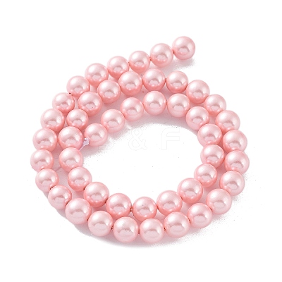 Shell Pearl Bead Strands BSHE-L025-06-8mm-1