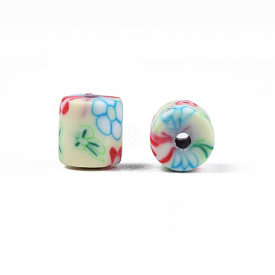 Handmade Polymer Clay Bead Strands X-CLAY-T020-10E-1