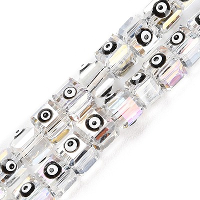 Transparent Glass Beads Strands LAMP-F032-04A-1