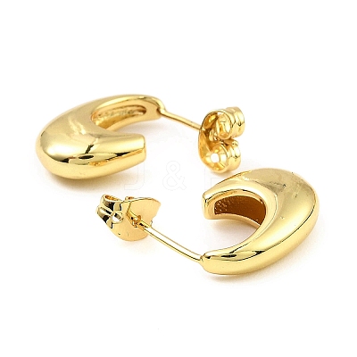 Brass Teardrop Stud Earrings EJEW-K254-04G-1