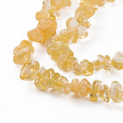 Heated Natural Citrine Beads Strands G-L555-06-1