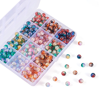 12 Colors Crackle Glass Beads CCG-TA0002-05A-1
