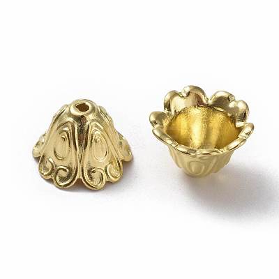Tibetan Style Alloy Bead Caps TIBEB-EA9700YKG-G-LF-1
