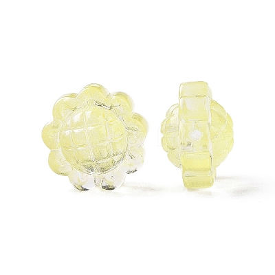 Transparent Spray Painted Glass Beads X-GLAA-I050-06J-1