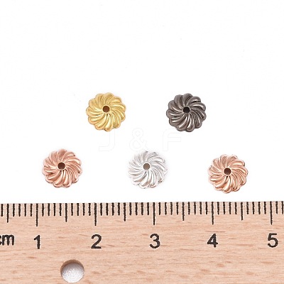 Brass Flower Bead Caps X-KK-O043-02-1