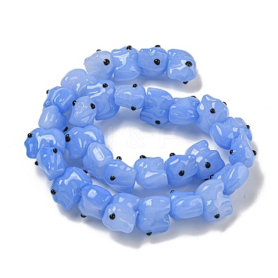 Handmade Transparent Glass Beads GLAA-N0028-01E-1