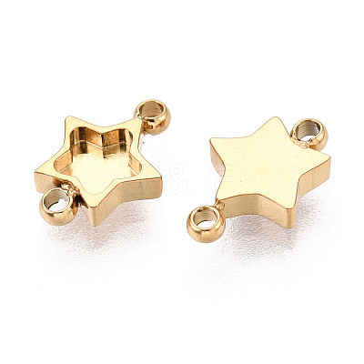 304 Stainless Steel Connector Cabochon Settings STAS-N115-29G-1