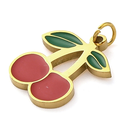 Ion Plating(IP) 304 Stainless Steel Enamel Charms STAS-Z104-02G-01-1