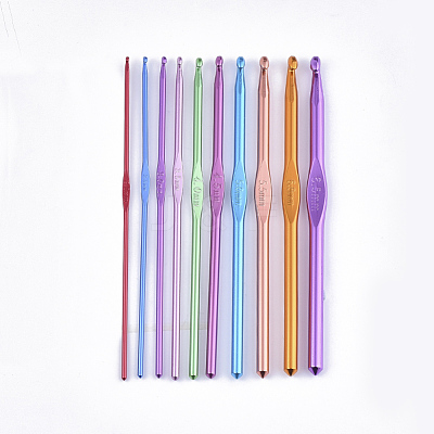 Aluminum Crochet Hooks Needles TOOL-S011-04-1