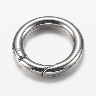 Tarnish Resistant 304 Stainless Steel Spring Gate Rings STAS-F149-22P-1