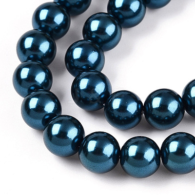 Glass Pearl Beads Strands HY-G002-01D-09-1