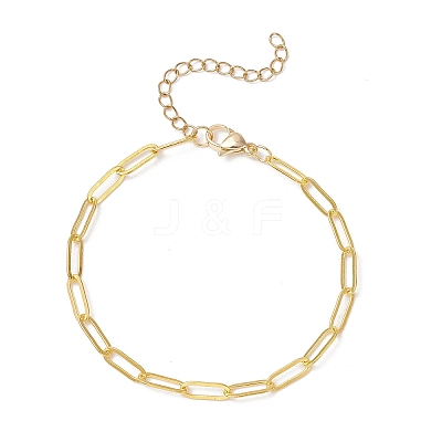 3Pcs 304 Stainless Steel & Brass Paperclip Chain Bracelets Set for Women BJEW-JB12658-1