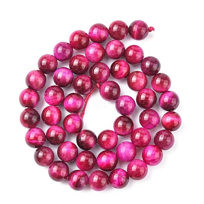 Natural Rose Tiger Eye Beads Strands G-G099-8mm-3-1