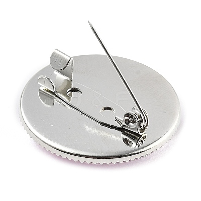 Breast Cancer Awareness Ribbon Glass Brooches JEWB-L019-01F-1