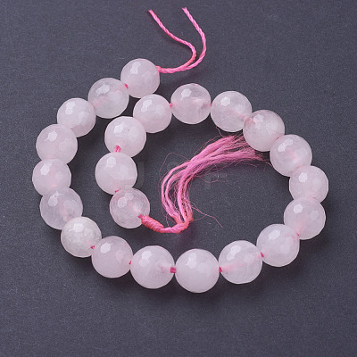Natural Rose Quartz Beads Strands X-G-G099-F8mm-15-1