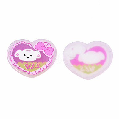 Transparent Printed Acrylic Cabochons TACR-N016-05-1