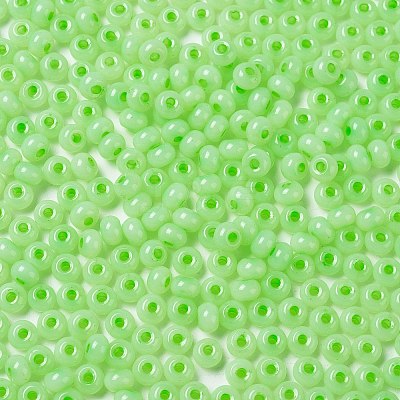 Imitation Jade 3/0 Glass Seed Beads SEED-Z001-A-A14-1
