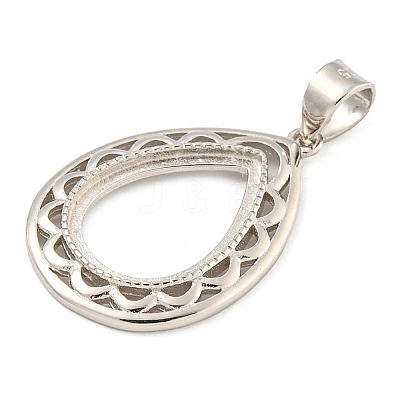 925 Sterling Silver Pendant Setting with Prongs Mounting STER-B005-29P-1