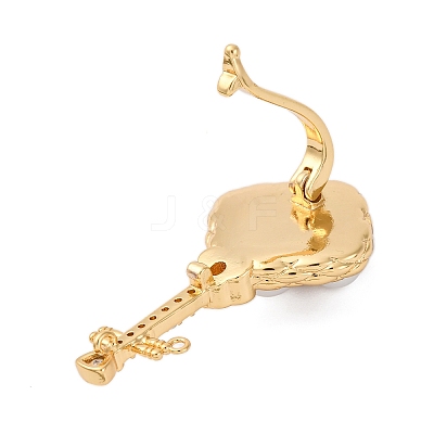 Brass Twister Clasps KK-A256-03G-1