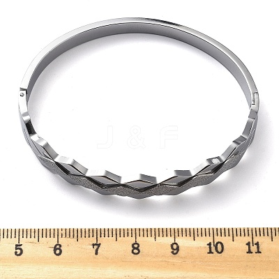 304 Stainless Steel Hinged Bangles for Women BJEW-A011-15P-1