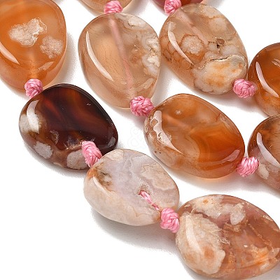 Natural Cherry Blossom Agate Beads Strands GG-CBAD7AB-03-1