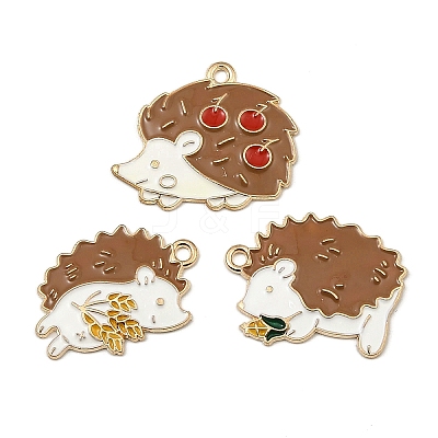 Alloy Enamel Pendants FIND-I064-07G-1