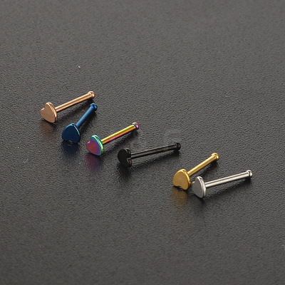 304 Stainless Steel Heart Nose Bone Rings WG0DFB7-03-1