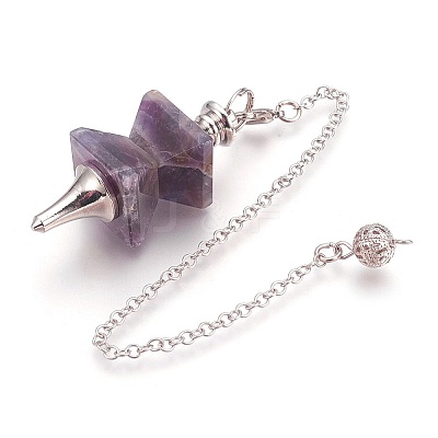 Natural Amethyst Dowsing Pendulums KK-F756-09J-1