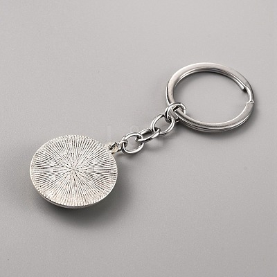 Glass Keychain KEYC-WH0024-18P-03-1
