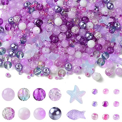 Mixed Styles Glass Beads GLAA-YW0003-73D-1