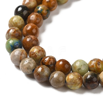 Natural Yellow Chrysocolla Beads Strands G-H298-A07-01-1