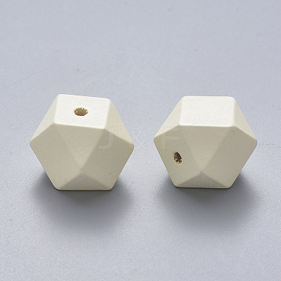 Painted Natural Wood Beads WOOD-Q040-020B-A-M-1