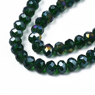 Electroplate Glass Beads Strands EGLA-A034-T8mm-B28-1