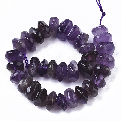 Natural Amethyst Beads Strands G-R462-13-1