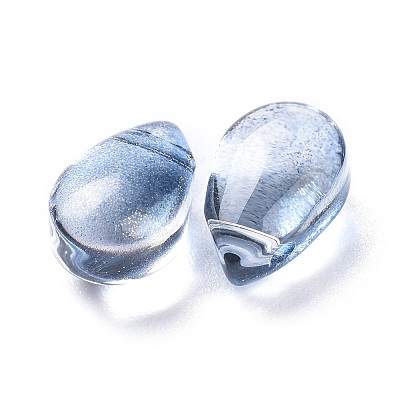Transparent Glass Charms GGLA-M004-05B-06-1