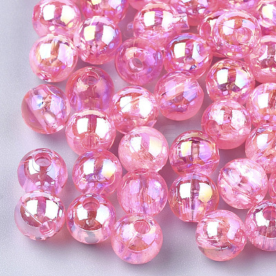 Transparent Plastic Beads OACR-S026-6mm-07-1