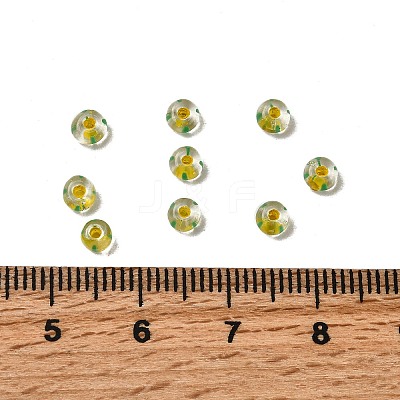 Transparent Stripe Glass Seed Beads GLAA-NH0001-06H-1