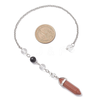 Bullet Synthetic Goldstone Pointed Dowsing Pendulums PALLOY-JF04562-1