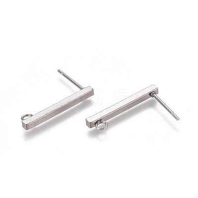 Non-Tarnish 304 Stainless Steel Stud Earring Findings STAS-E482-03A-P-1