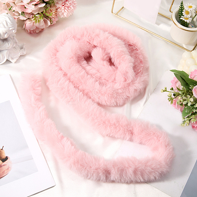 2Pcs 2 Colors Faux Fur Chenille Stick Fabric Roll for Christmas Tree Decor or Wreath Bows Craft FIND-CY0002-10B-1