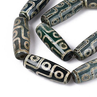 Tibetan Style dZi Agate Beads Strands G-N357-03A-01-1