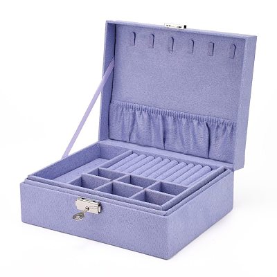 Velvet & Wood Jewelry Boxes VBOX-I001-02B-1