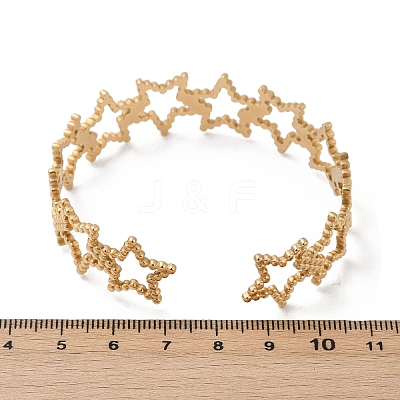 304 Stainless Steel Cuff Bangles for Women BJEW-U045-03G-1