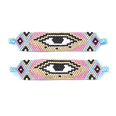 Handmade Seed Beads Links Connectors SEED-I012-21B-1