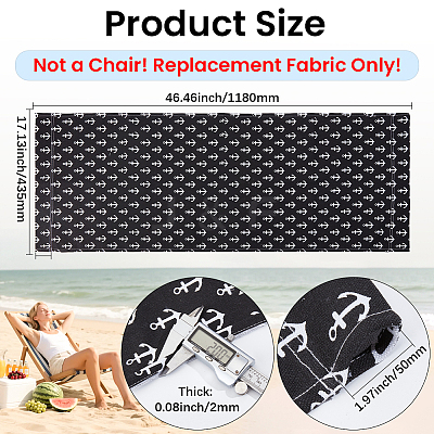 1Pc Anchor Pattern Chair Polycotton Cloth AJEW-GF0015-38H-1