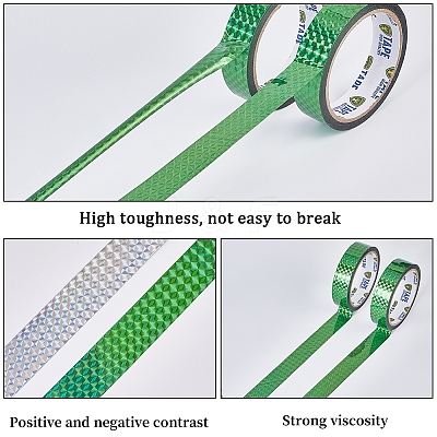 50M Laser Shining Bopp Plastic Scrapbook Decorative Adhesive Tapes AJEW-WH20002-57A-04-1