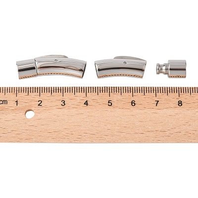 Tarnish Resistant Column 316 Surgical Stainless Steel Bayonet Clasps STAS-A021-6mm-1