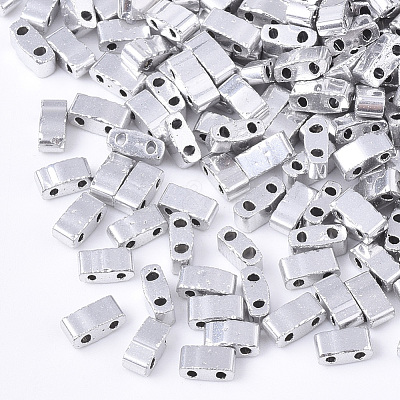 Electroplate Opaque Glass Seed Beads SEED-S023-20B-03-1