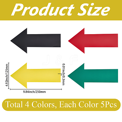 20Pcs 4 Colors PVC Stickers DIY-SP0007-90-1
