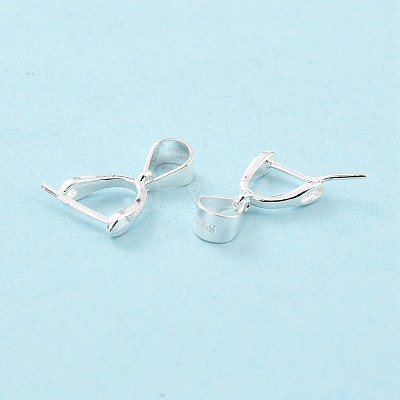925 Sterling Silver Ice Pick Pinch Bails STER-Z001-122S-05-1